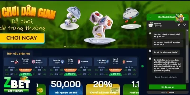 Zbet - Giao diện đẹp, thân thiện